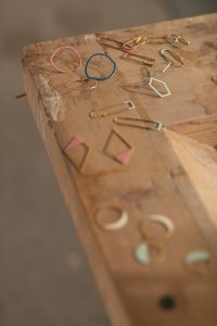 colored earrings